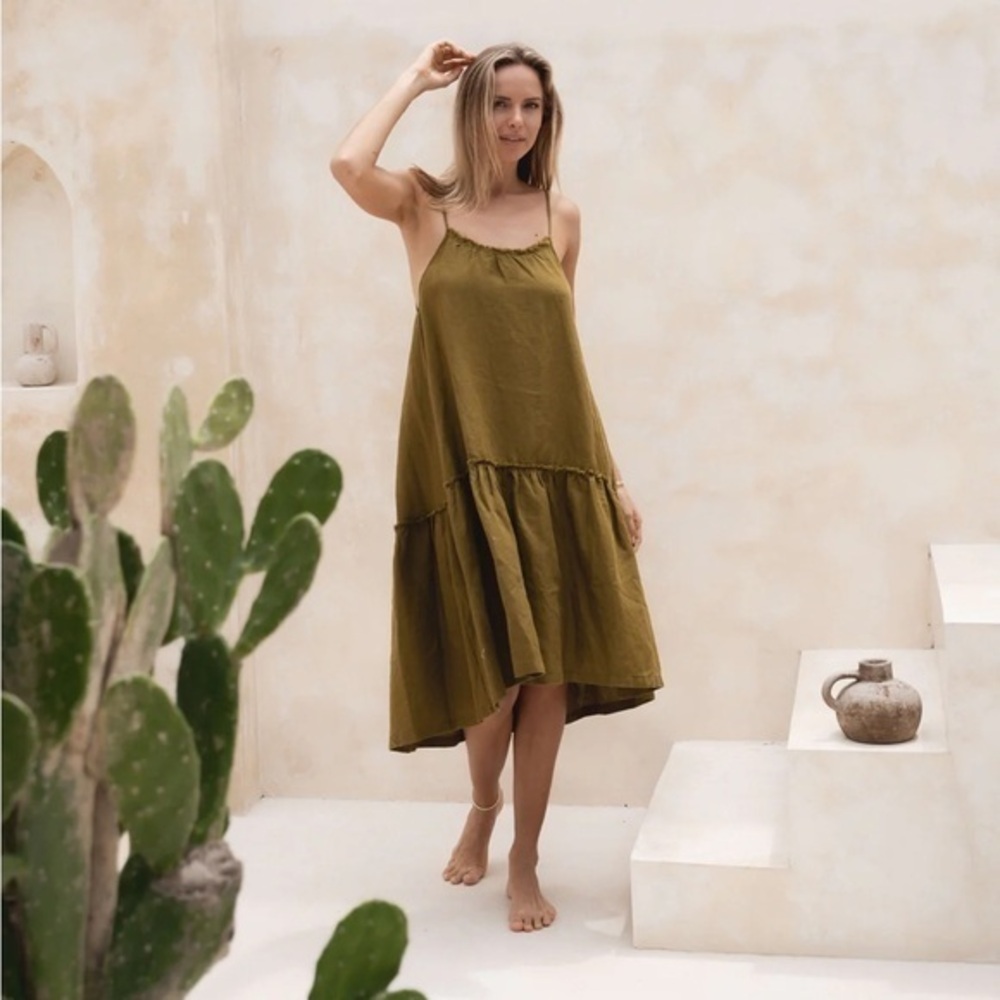 Sauths Bella Linen Dress NWT S